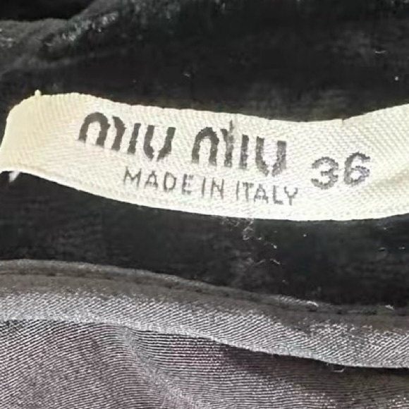 🚩steak authentic Miu Miu Black Velvet Dress - Picture 7 of 10